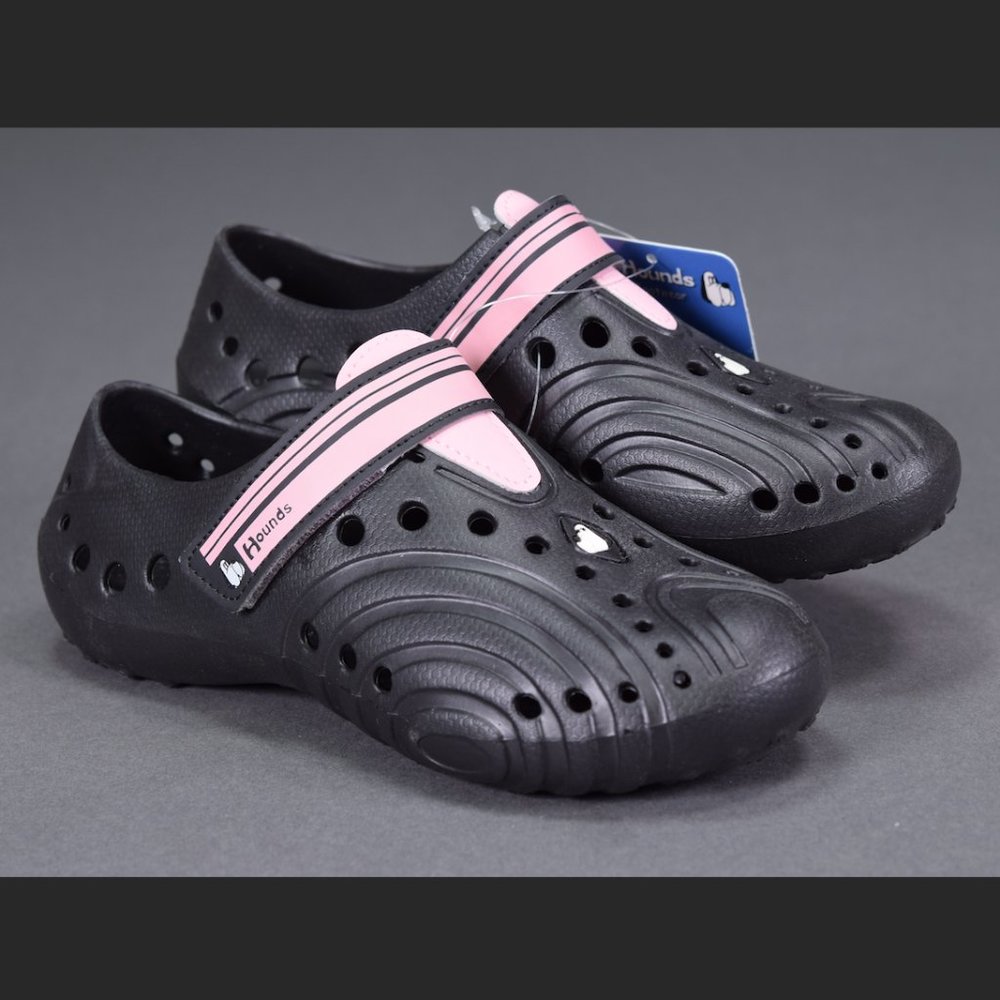 HOUNDS WOMEN’S LIGHT WEIGHT ULTRALITE SHOES SLIP-ON BLACK/SOFT PINK, SIZE 5/6